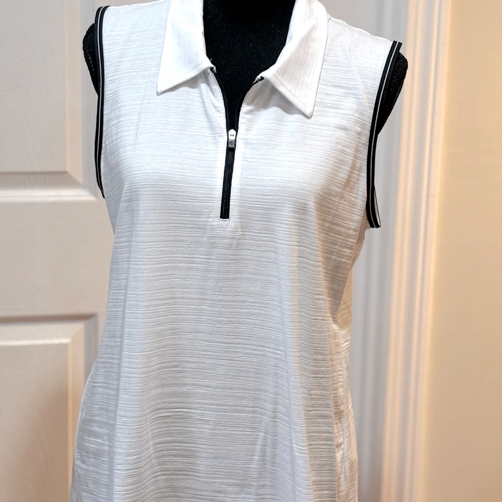 T by Talbots White Tennis Shirt, Size LP
